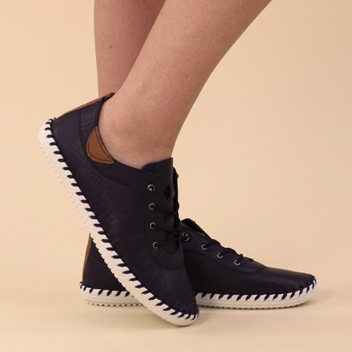Lunar Ladies Trainers - St Ives - Navy
