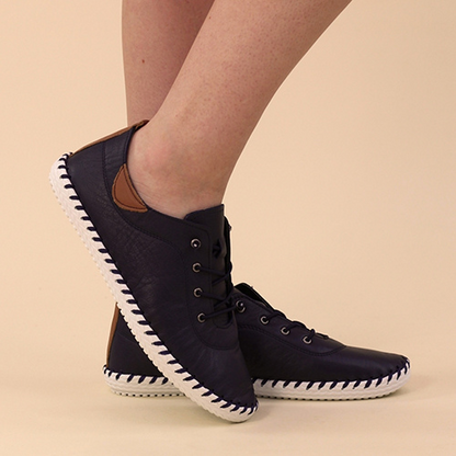 Lunar Ladies Trainers - St Ives - Navy