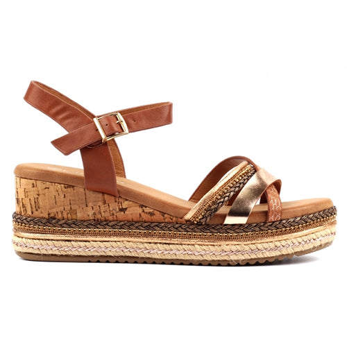 Lunar Ladies Wedge Sandals - Donna - Tan