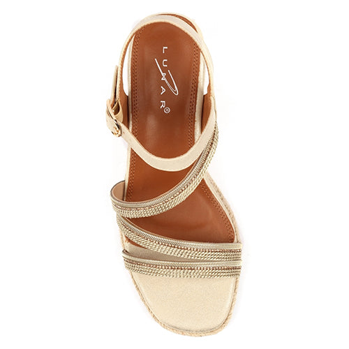 Lunar Ladies Wedge Sandals - Izzy - Gold