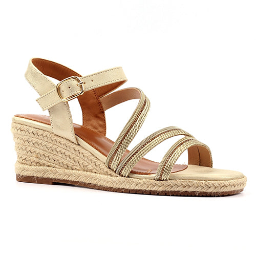 Lunar Ladies Wedge Sandals - Izzy - Gold