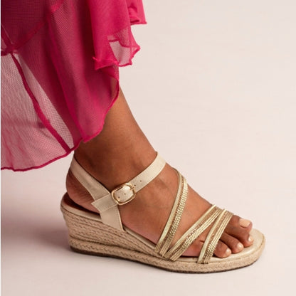 Lunar Ladies Wedge Sandals - Izzy - Gold