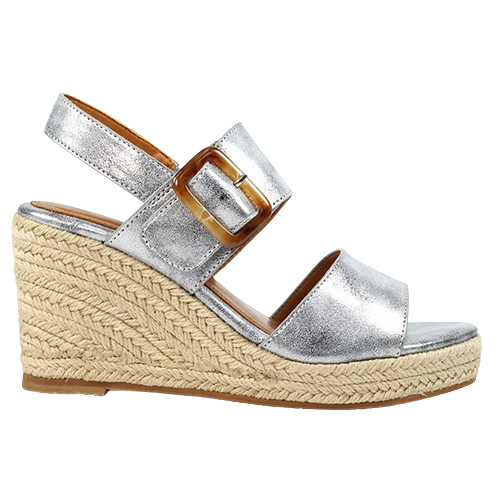 Lunar Ladies Wedge Sandals - Rochester - Silver/Grey