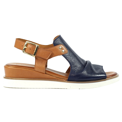 Lunar Ladies Wedge Sandals - Steffi - Navy
