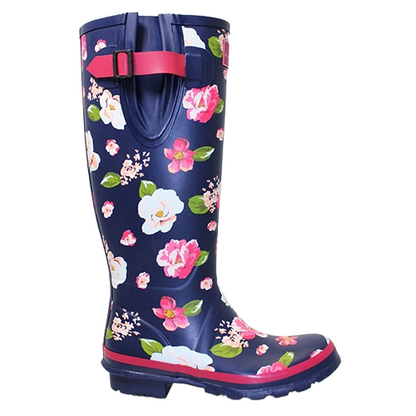 Lunar Ladies Wellington Boots - Garden - Navy