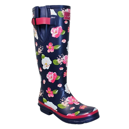 Lunar Ladies Wellington Boots - Garden - Navy