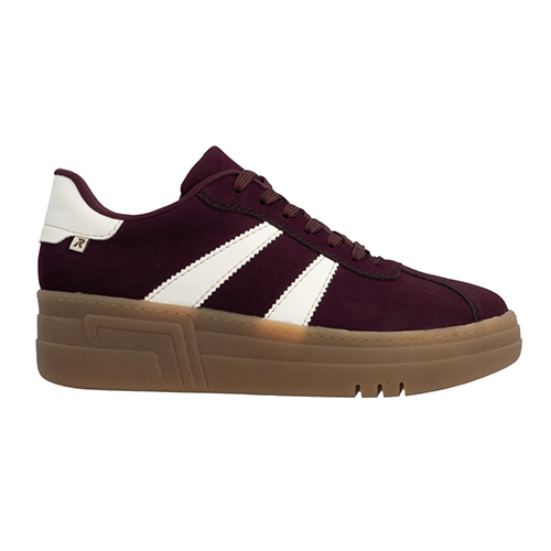Rieker Ladies Platform Trainers - M7601 - Burgundy
