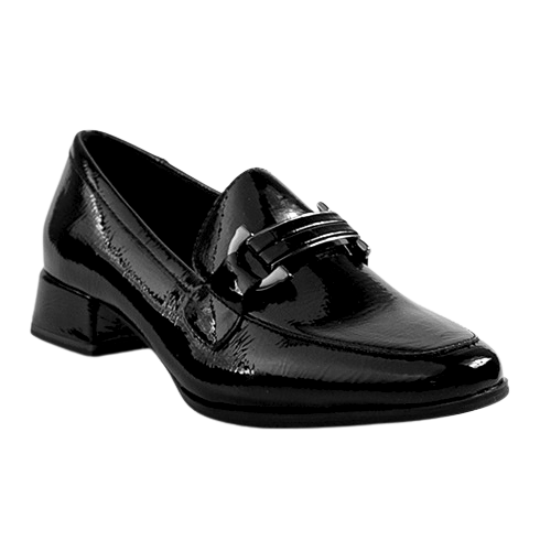 Marco Tozzi  Block Heeled Loafers - 24250-45 -Black