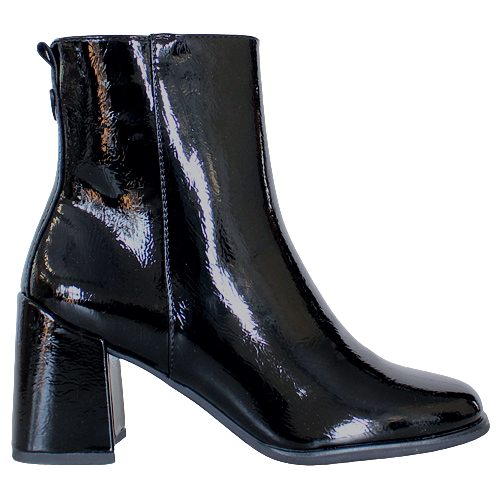 Marco Tozzi Block Heeled Ankle Boots - 25327-41 - Black Patent
