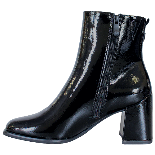 Marco Tozzi Block Heeled Ankle Boots - 25327-41 - Black Patent