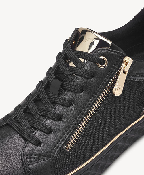 Marco Tozzi Sneaker Gold 41 Marco Tozzi Ladies Trainers 23709-41 Black
