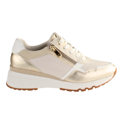 Marco Tozzi Ladies Wedge Trainers - 23730-42 - Cream/Rose