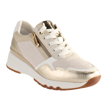 Marco Tozzi Ladies Wedge Trainers - 23730-42 - Cream/Rose