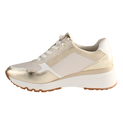 Marco Tozzi Ladies Wedge Trainers - 23730-42 - Cream/Rose