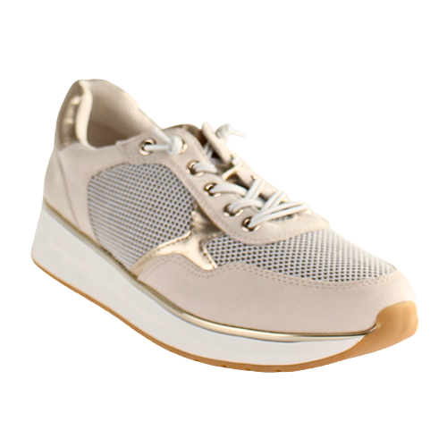 Marco Tozzi Ladies Wedge Trainers - 23731-42 - Cream/Rose