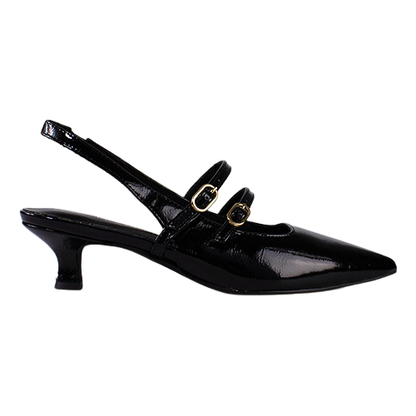 Marco Tozzi  Sling Back Pumps- 29508-45 - Black Patent