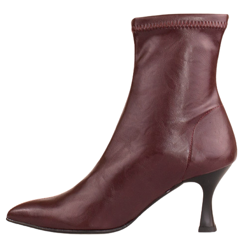 Miss Elastic Ladies Sock Boots  - 78042 - Burgundy