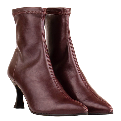 Miss Elastic Ladies Sock Boots  - 78042 - Burgundy