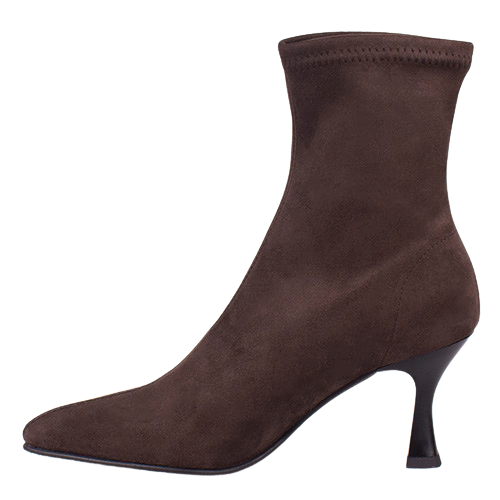 Miss Elastic  Ankle Boots - 78042 -Brown Suede