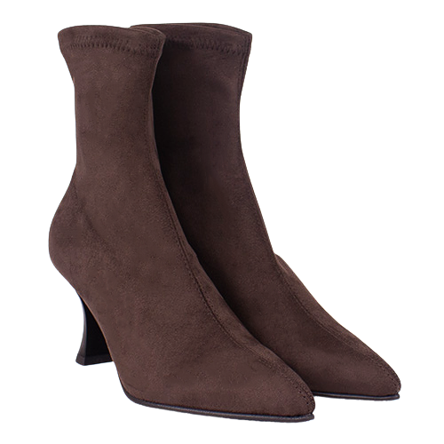Miss Elastic  Ankle Boots - 78042 -Brown Suede