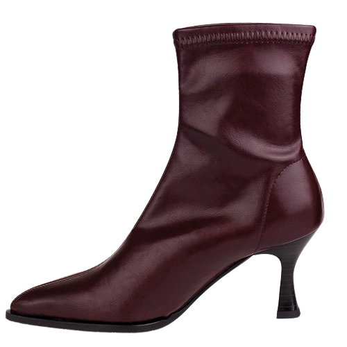 Miss Elastic Ladies Ankle Boots - 78039 - Burgundy