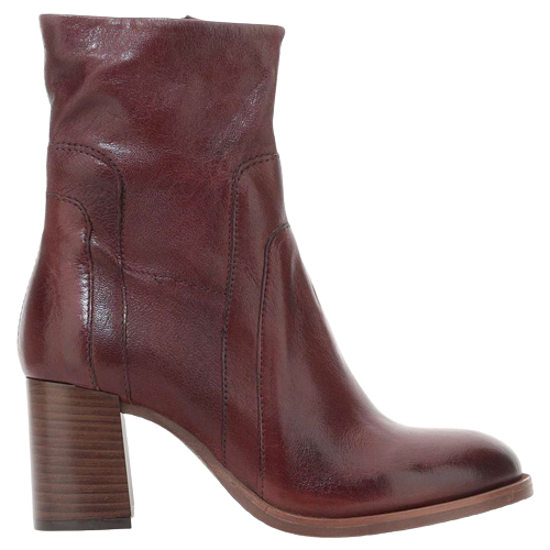 Mjus Block Heeled Ankle Boots - P26206 - Burgundy