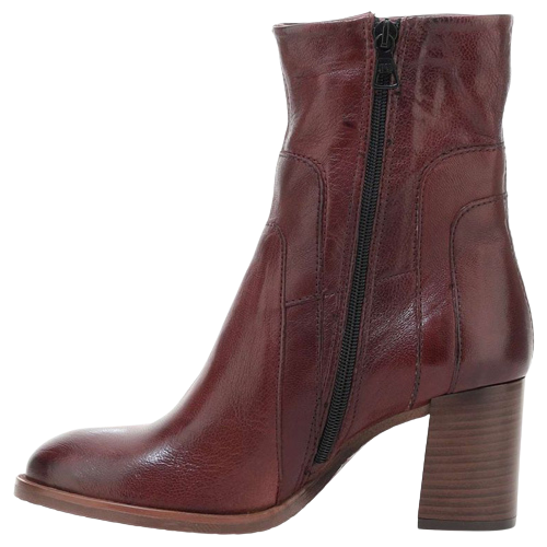 Mjus  Block Heeled Ankle Boots - P26206 - Burgundy