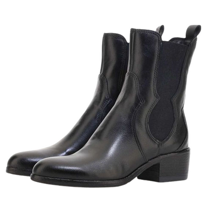 Mjus Block Heeled Chelsea Boots - L48205 - Black