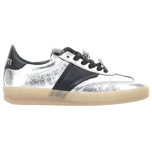 Mjus Ladies Trainers - T94101 -  Silver/Black