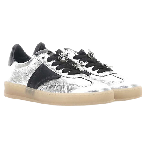 Mjus Ladies Trainers - T94101 -  Silver/Black