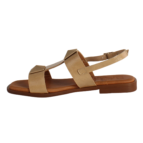 Oh My Sandals Ladies Flat Sandals - 5329 - Tan