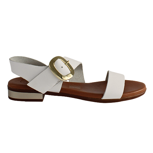 Oh! My Sandals Ladies Flat Sandals - 5333 - White