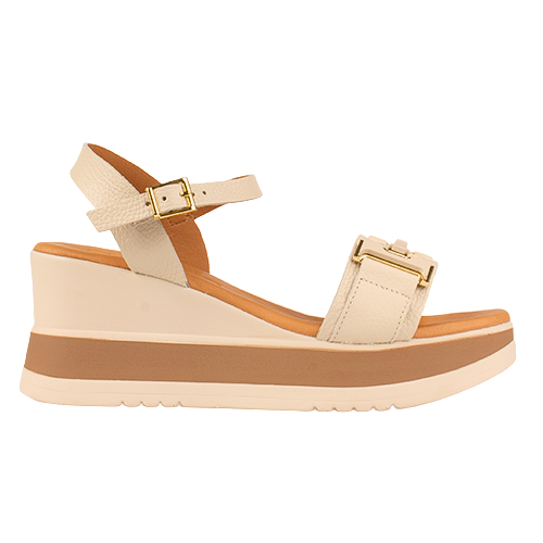 Oh! My Sandals Wedge Sandals - 5981 - Cream