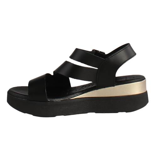 Oh My Sandals Ladies Wedge Sandals - 5417 - Black - Greenes Shoes