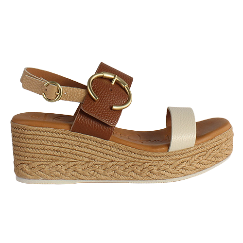 Oh! My Sandals- Wedge Sandals - 5455 - Tan