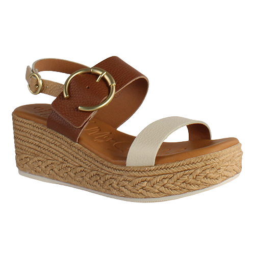 Oh! My Sandals- Wedge Sandals - 5455 - Tan