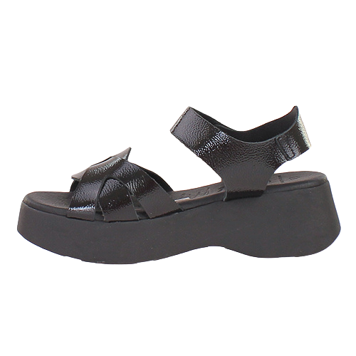 Oh! My Sandals Ladies Platform Sandals - 5683 - Black Patent