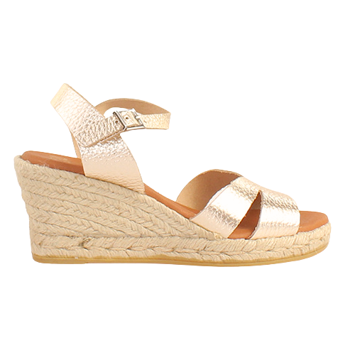 Oh! My Sandals Ladies Wedge Sandals - 5742 - Metallic