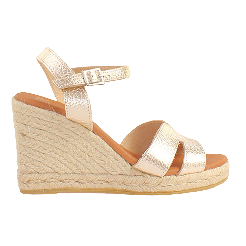 Oh! My Sandals Ladies Wedge Sandals - 5746 - Metallic