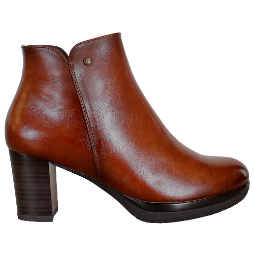 Patrizio Como Block Heeled Ankle Boots - Trogen - Tan