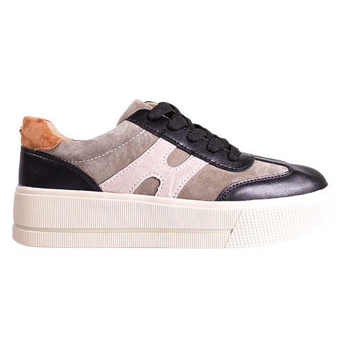 Patrizio Como Ladies Platform Trainers - Cremona - Grey/Black