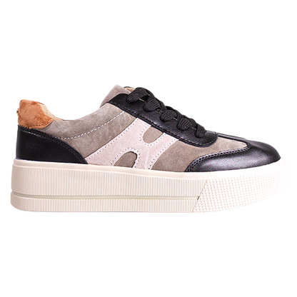 Patrizio Como Ladies Platform Trainers - Cremona - Grey/Black