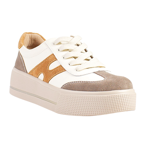 Patrizio Como Ladies Platform Trainers - Cremona - Cream