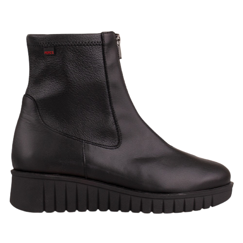 Pepes Ladies  Wedge Ankle Boots - 21651 Sarah - Black