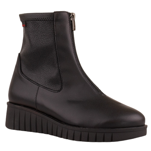 Pepes Ladies  Wedge Ankle Boots - 21651 Sarah - Black