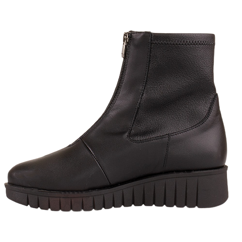 Pepes Ladies  Wedge Ankle Boots - 21651 Sarah - Black