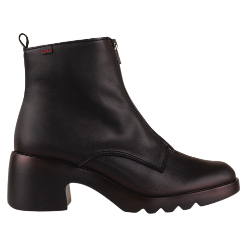 Pepes Ladies Block Heeled Ankle Boots - 21234 Sofia - Black