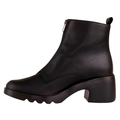 Pepes Ladies Block Heeled  Ankle Boots - 21234 Sofia - Black
