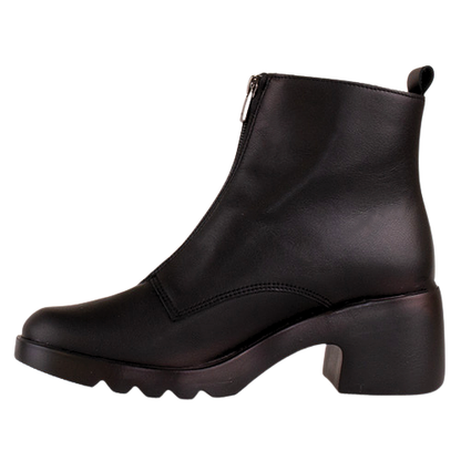 Pepes Ladies Block Heeled  Ankle Boots - 21234 Sofia - Black