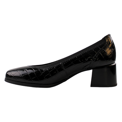 Pitillos  Block Heeled Pumps- 10120 - Black Patent